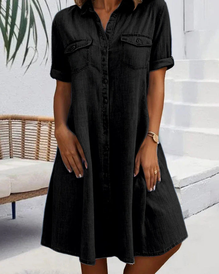 Celina | Denim Knoopjurk