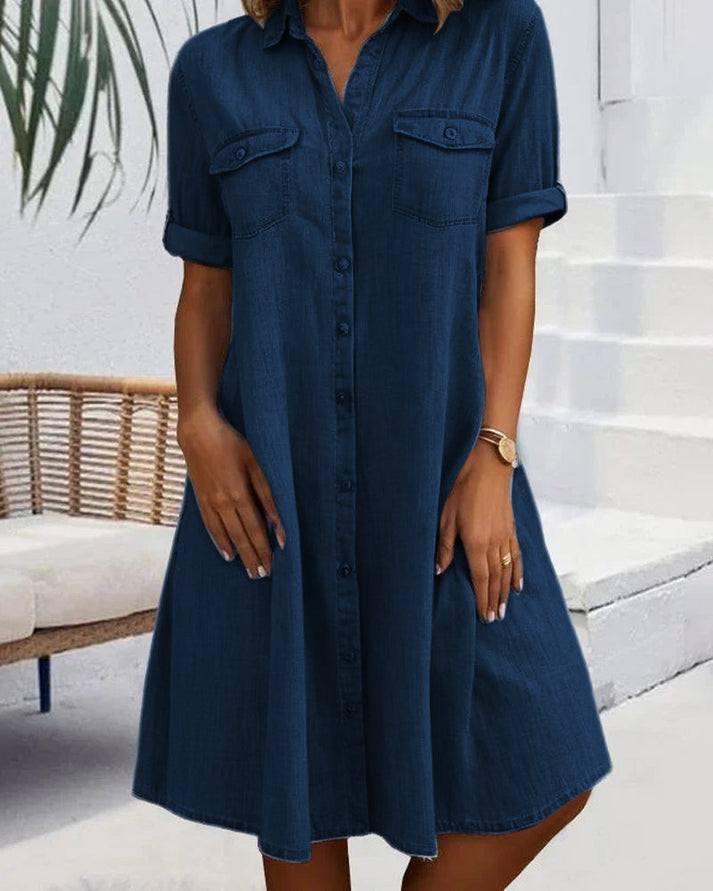 Celina | Denim Knoopjurk