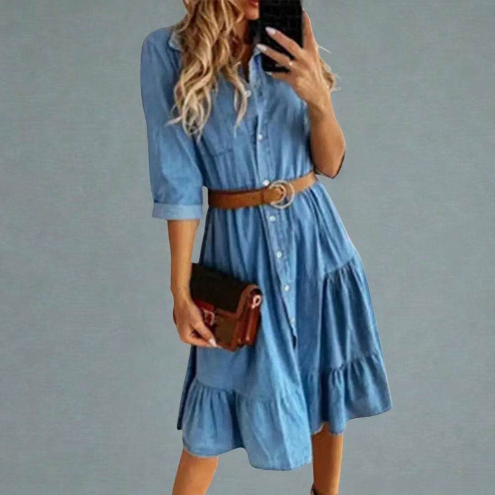 Celina | Denim Look Jurk