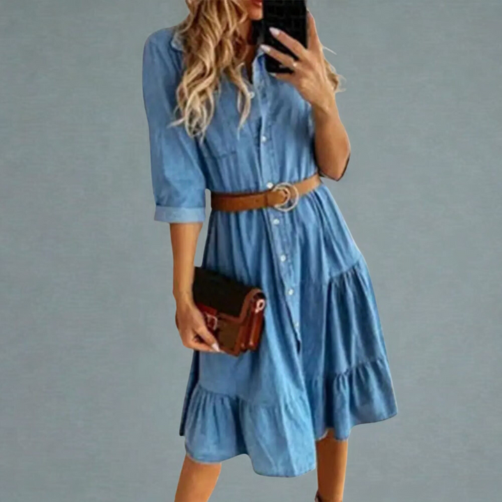 Celina | Denim Look Jurk