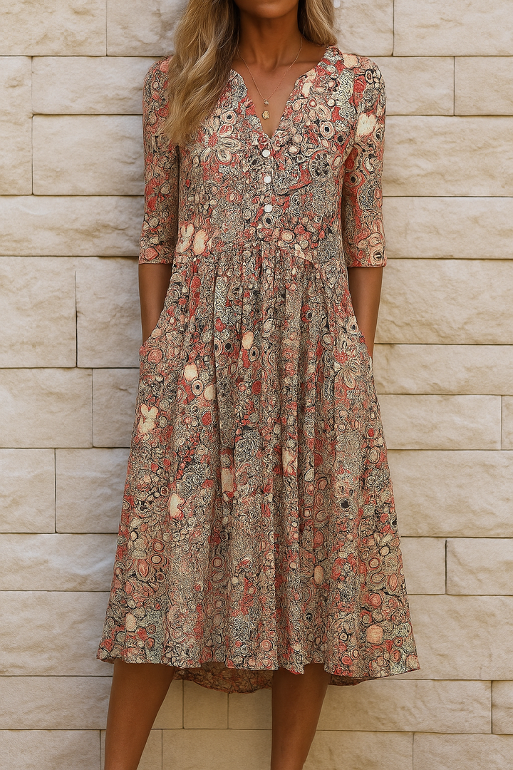 Celina | V-Hals Elegance Jurk
