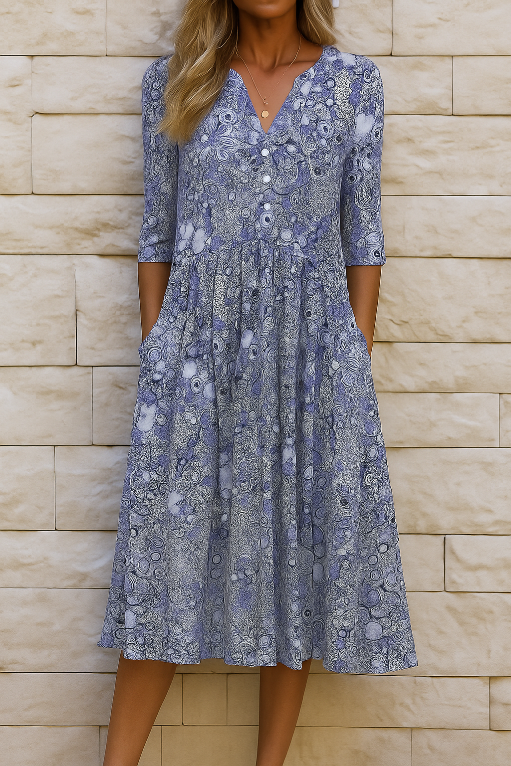 Celina | V-Hals Elegance Jurk