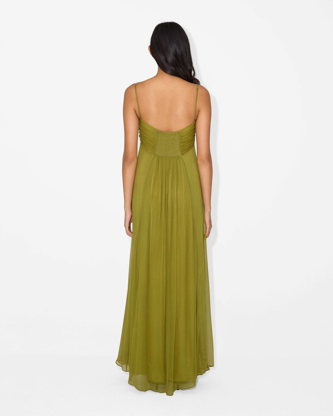 Celina | Olijfgroene Maxi Jurk