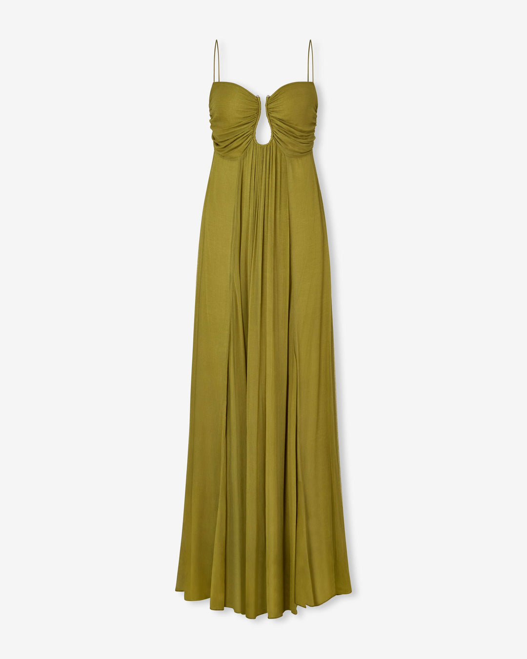Celina | Olijfgroene Maxi Jurk