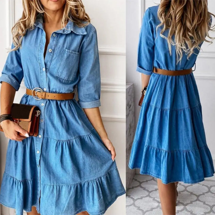 Celina | Denim Look Jurk