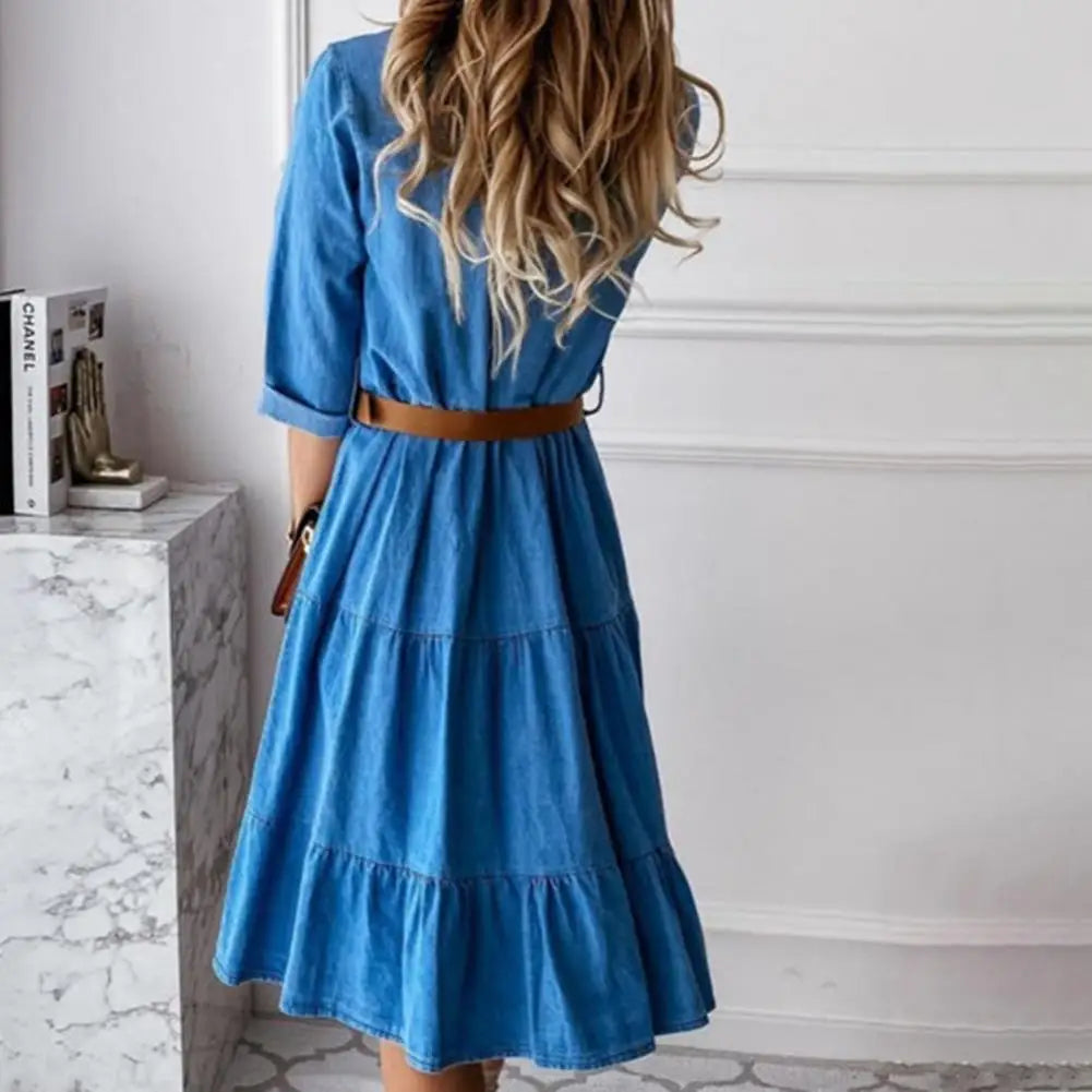Celina | Denim Look Jurk