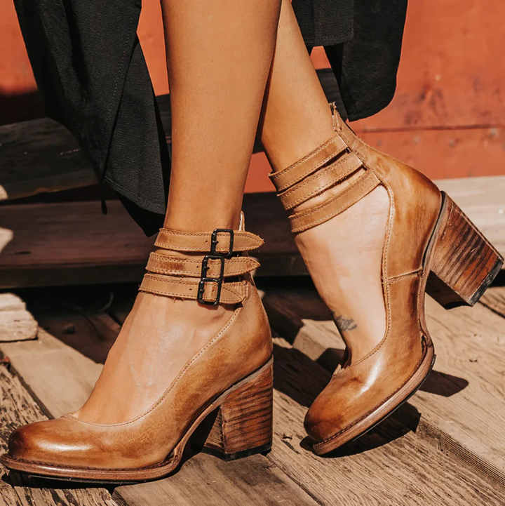 Celina | Leren Vintage Pumps