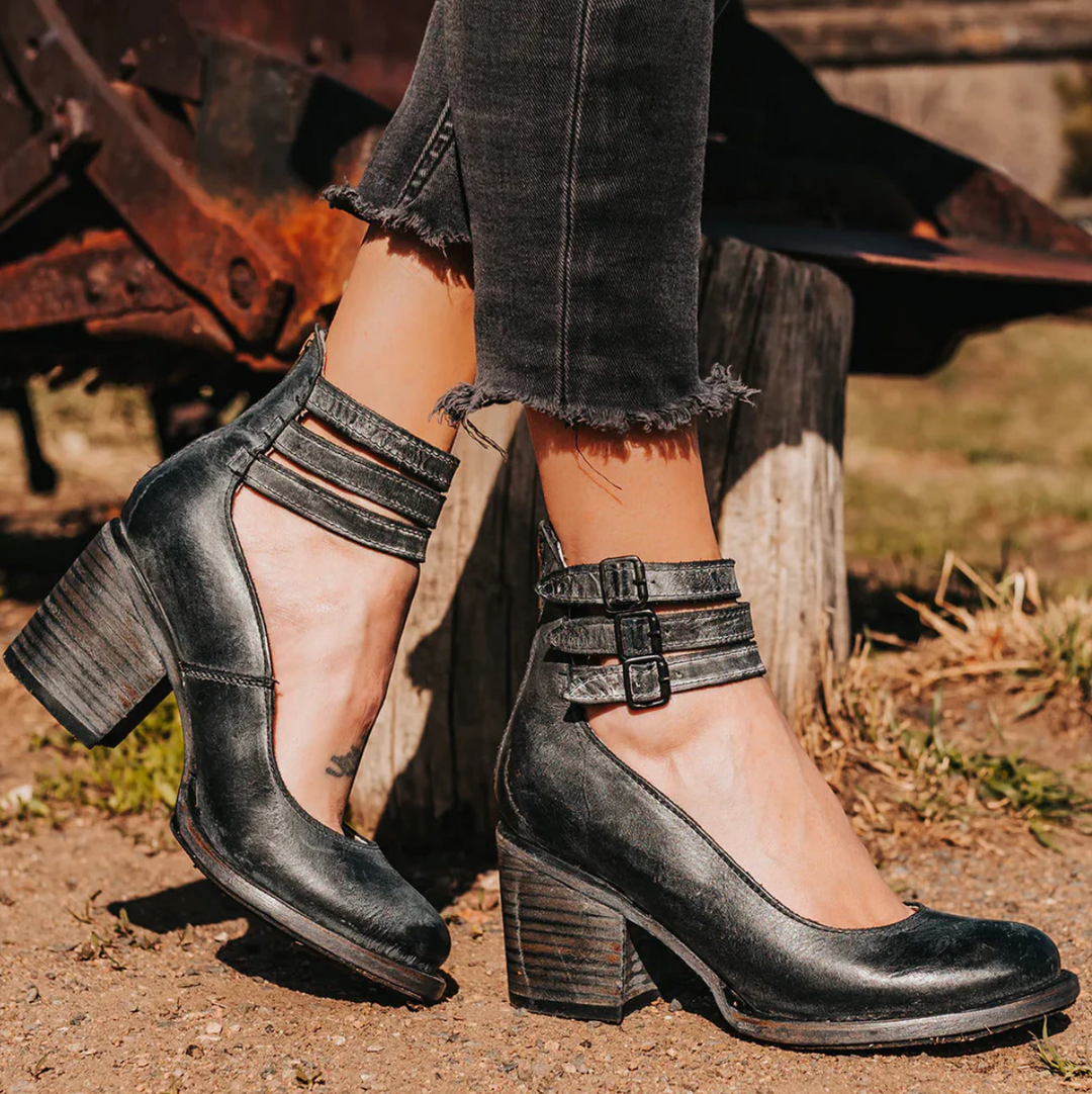 Celina | Leren Vintage Pumps