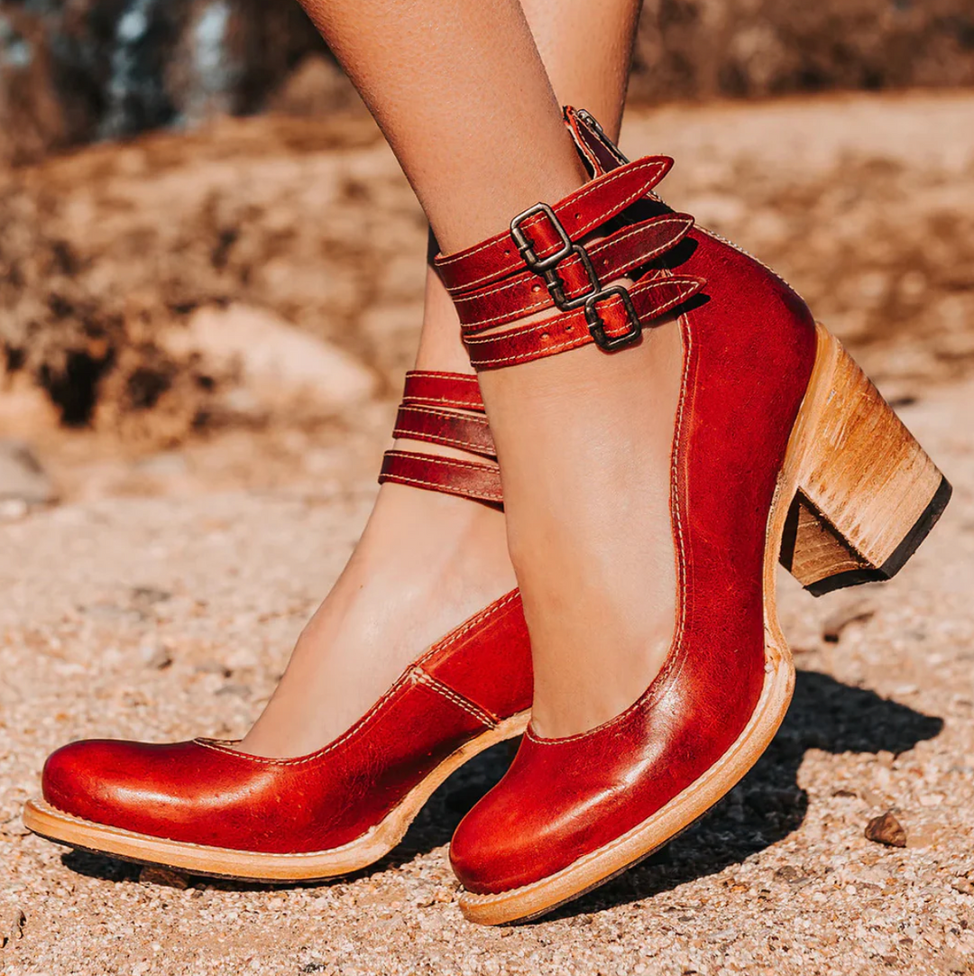Celina | Leren Vintage Pumps