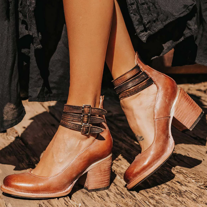 Celina | Leren Vintage Pumps