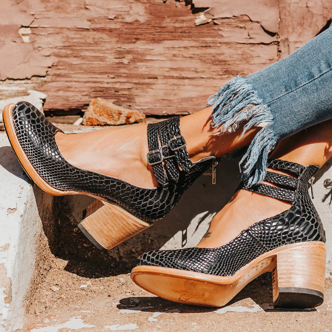 Celina | Leren Vintage Pumps
