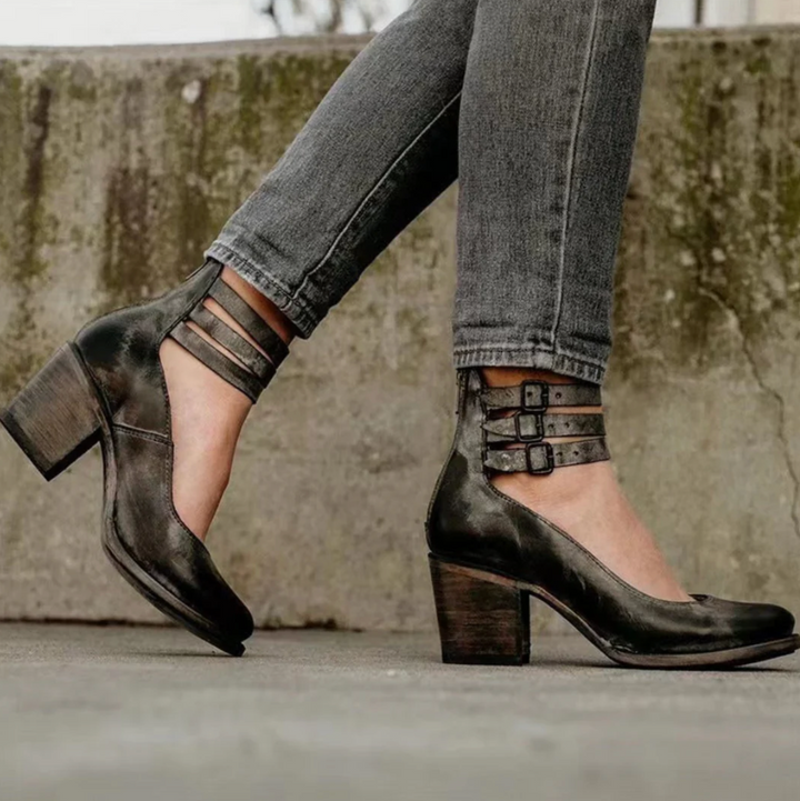 Celina | Leren Vintage Pumps