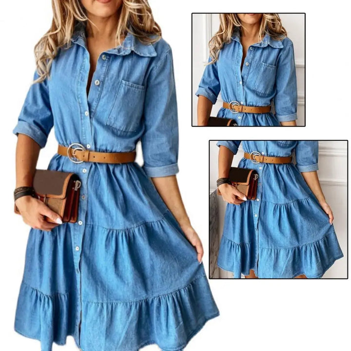 Celina | Denim Look Jurk