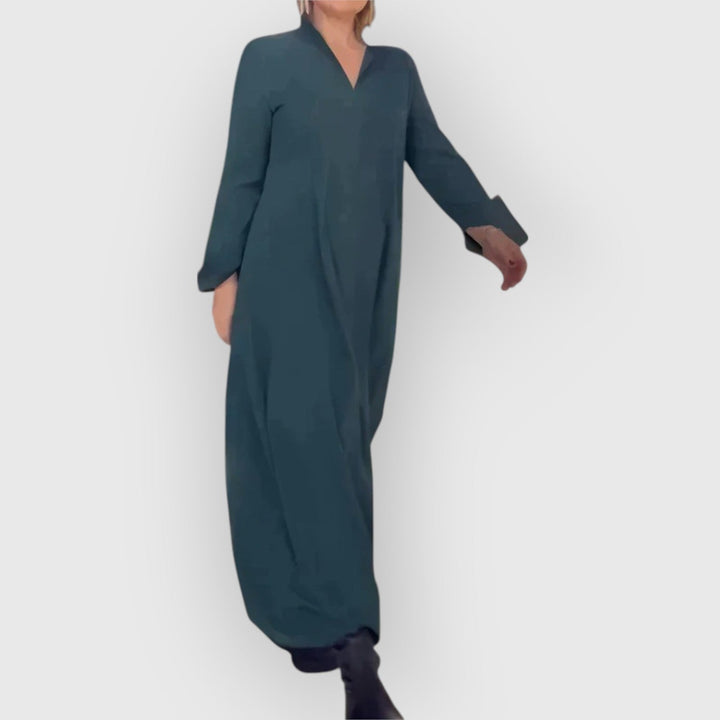 Celina | Lange Elasta-Jurk