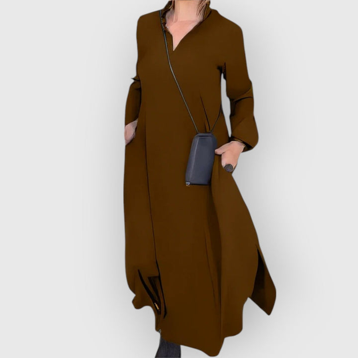 Celina | Lange Elasta-Jurk