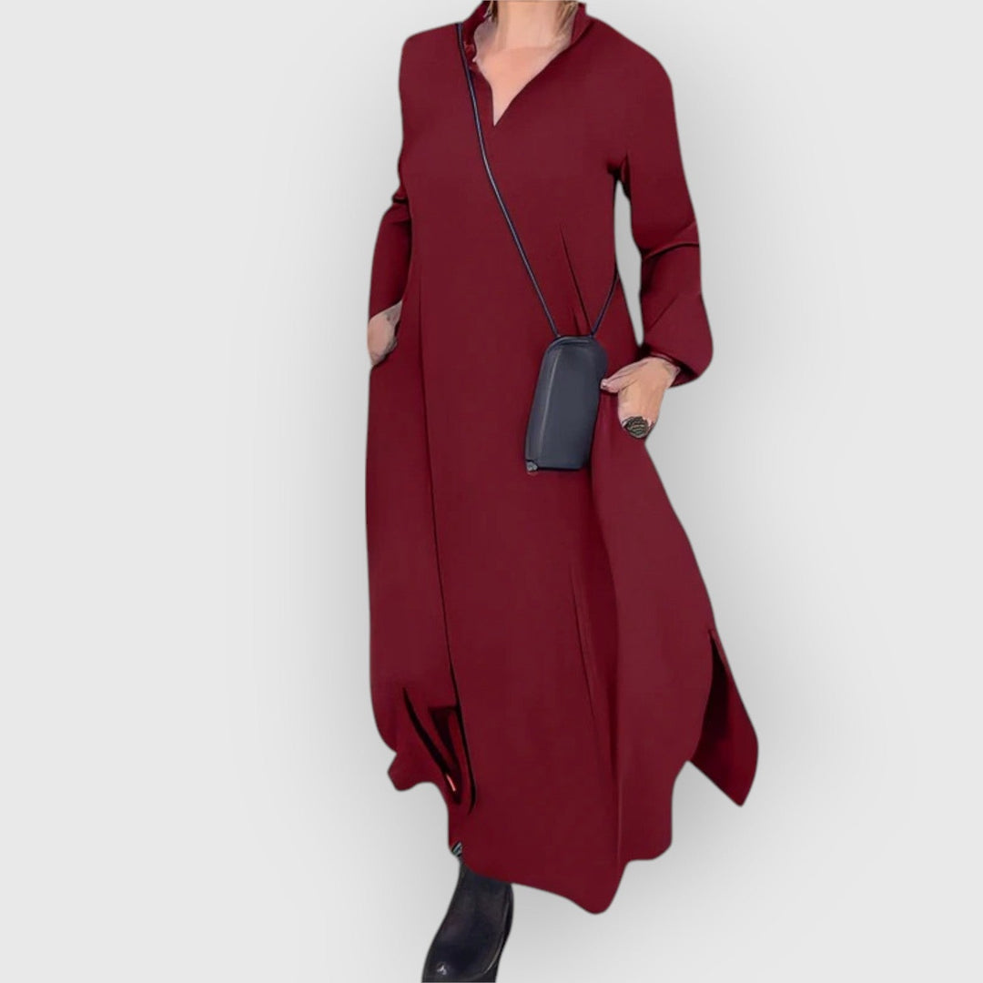 Celina | Lange Elasta-Jurk
