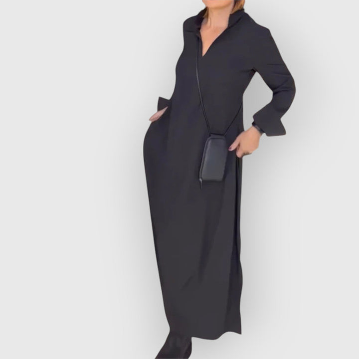 Celina | Lange Elasta-Jurk