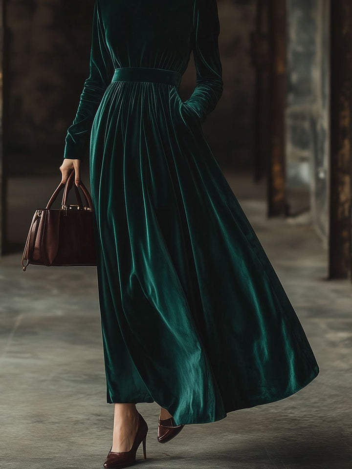 Celina | Fluwelen Elegance Jurk