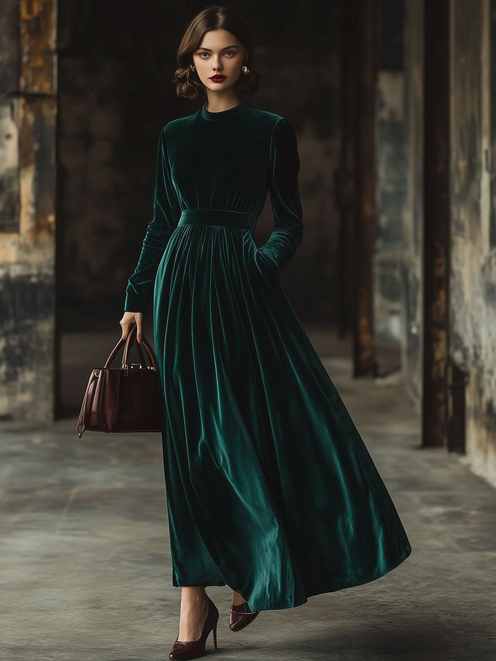 Celina | Fluwelen Elegance Jurk