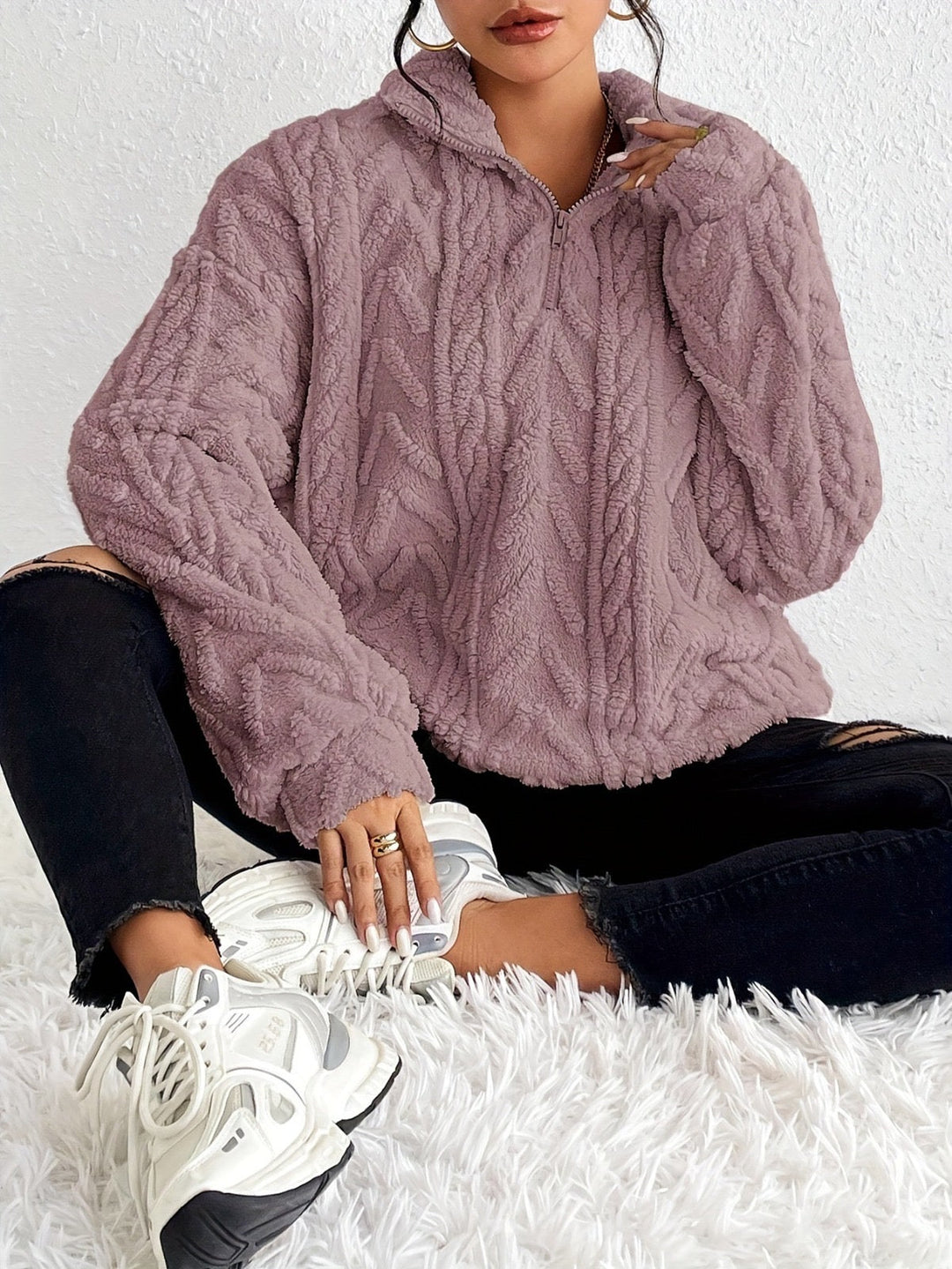 Celina | Zachte Fleece Knit Trui