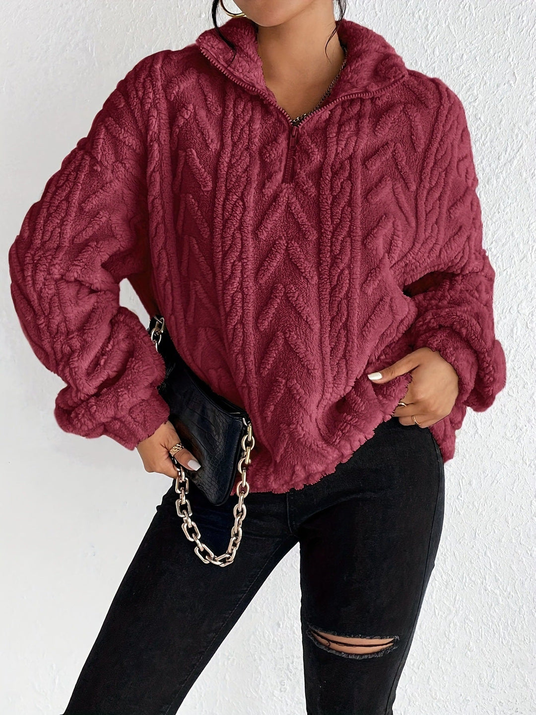 Celina | Zachte Fleece Knit Trui